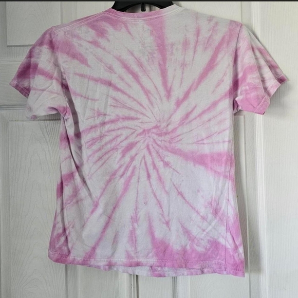 Pop funky retro style Cher pink tiedye casual tshirt - Picture 2 of 4